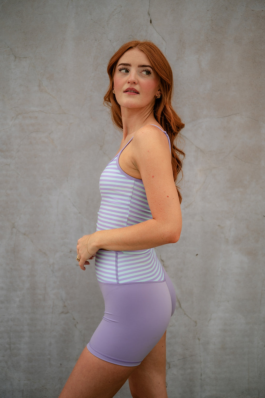 Lavender Lagoon Stripped Tank